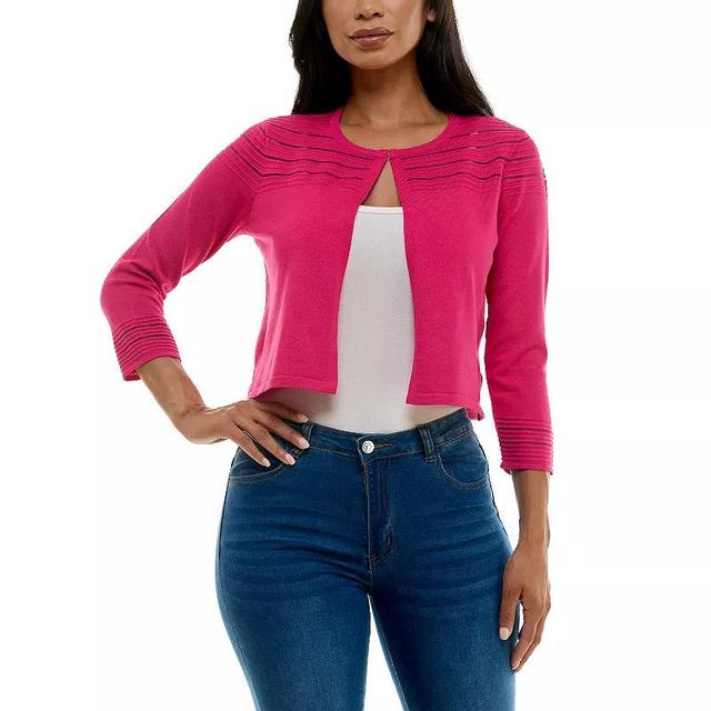 Womens Nina Leonard Knit Bolero Cardigan Product Image