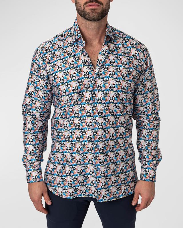 Mens Fibonacci Button-Down Shirt, Ears Multi Product Image