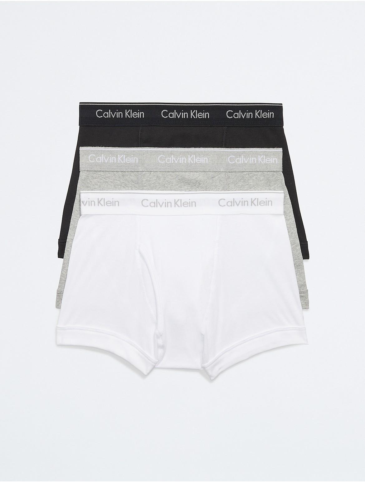 Calvin Klein Mens Cotton Classics 3-Pack Trunk - White - XXL Product Image