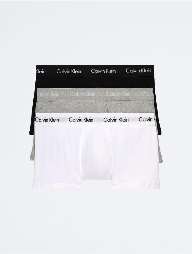 Calvin Klein Underwear Cotton Stretch Low Rise Trunks 3-Pack Men's Underwear Product Image