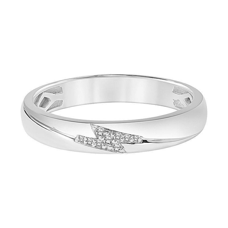 AXL 10k White Gold Diamond-Accent Mens Wedding Band Product Image