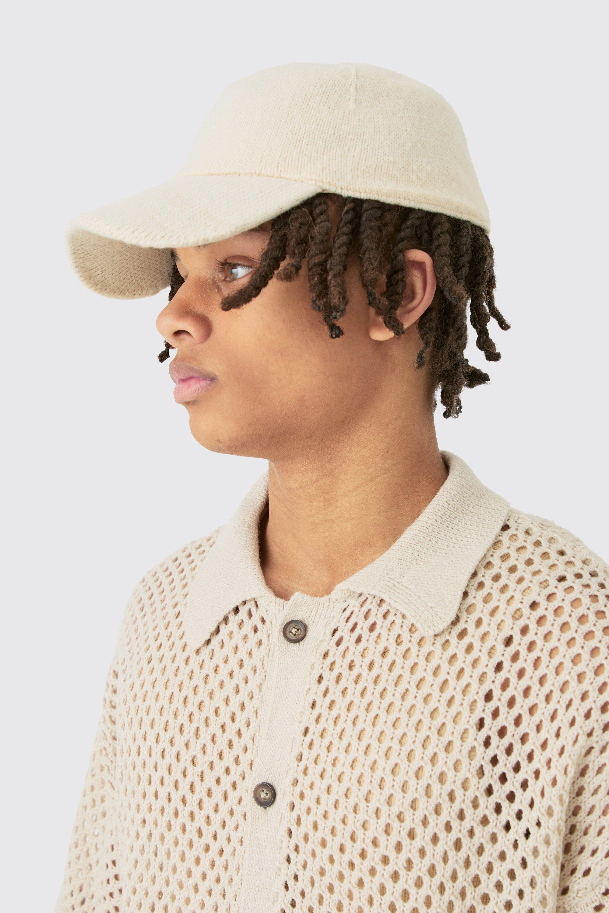 Knitted Baseball Cap | boohooMAN USA Product Image