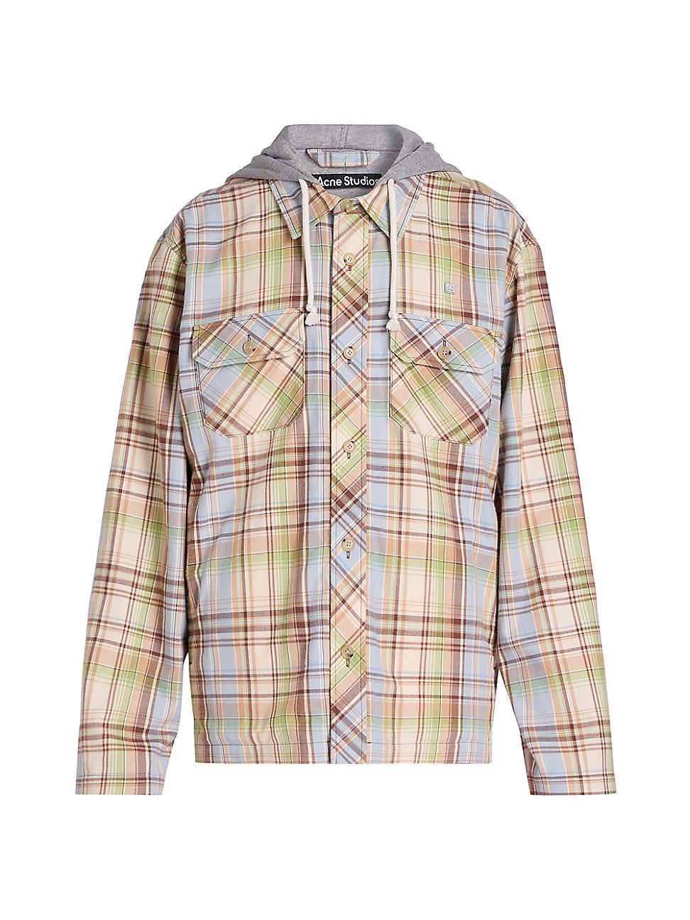 Mens Ollier Dry Check Flannel Overshirt Product Image