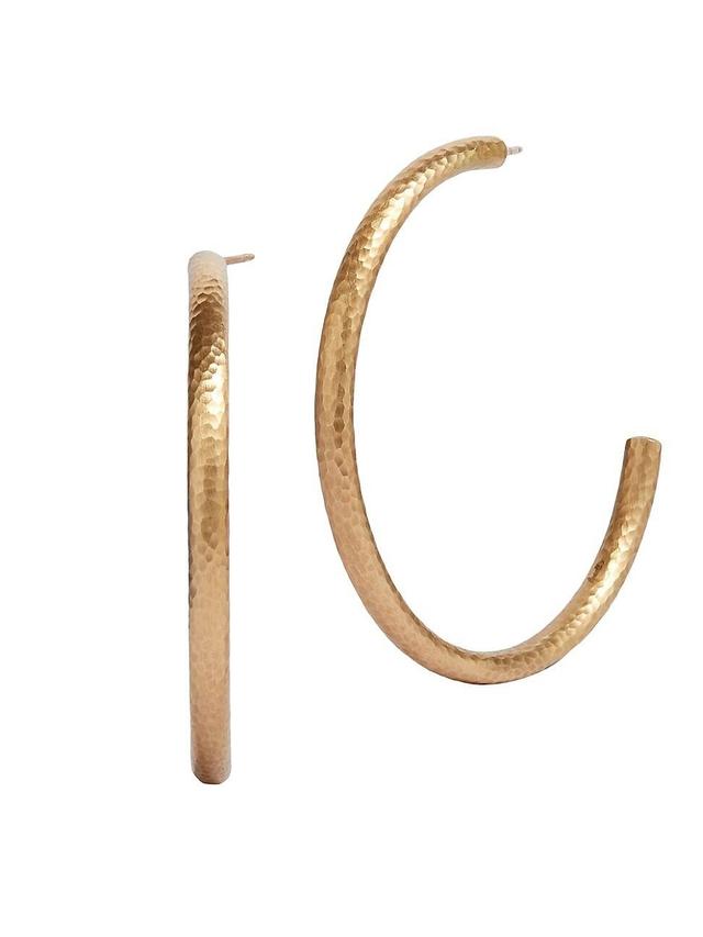 Womens Organza 18K Yellow Gold Hoop Earrings Product Image