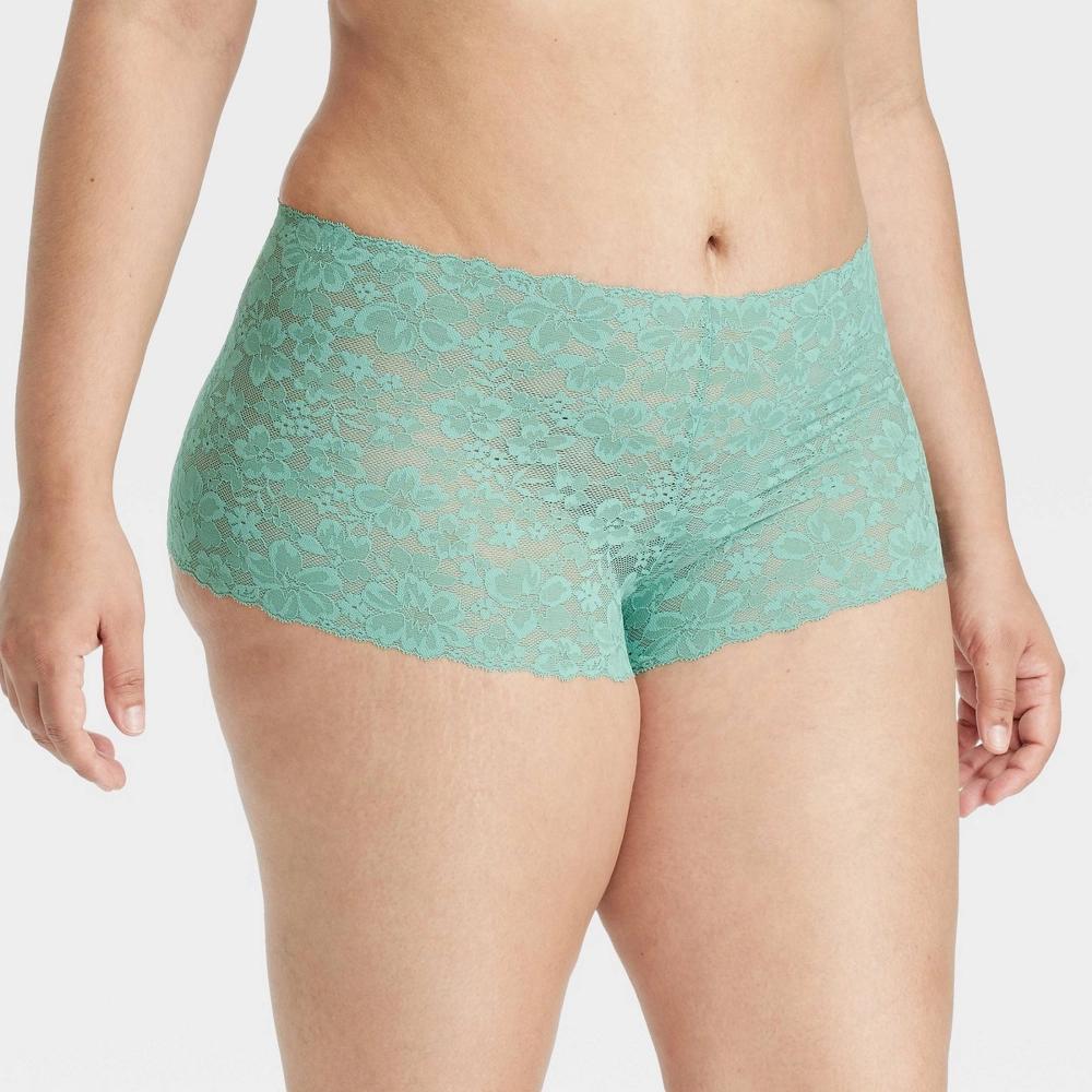 Womens Allover Lace Boy Shorts - Auden Tidal Flow M Product Image