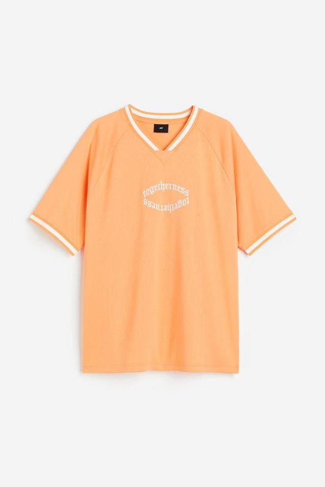 Oversized Fit Printed Mesh T-shirt Product Image