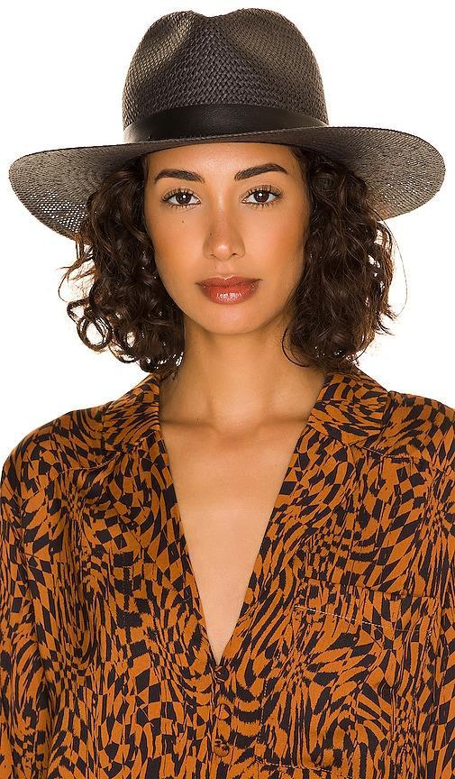 Janessa Leone Simone Hat in Black - Black. Size S (also in M, L). Product Image