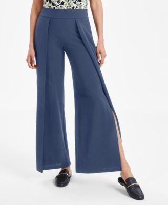 Petite Flyaway Wide-Leg Pull-On Pants Product Image