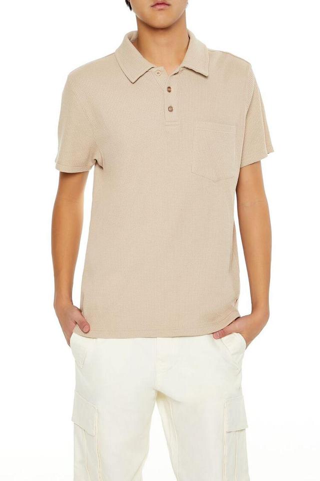 Textured Knit Pocket Polo Shirt | Forever 21 Product Image