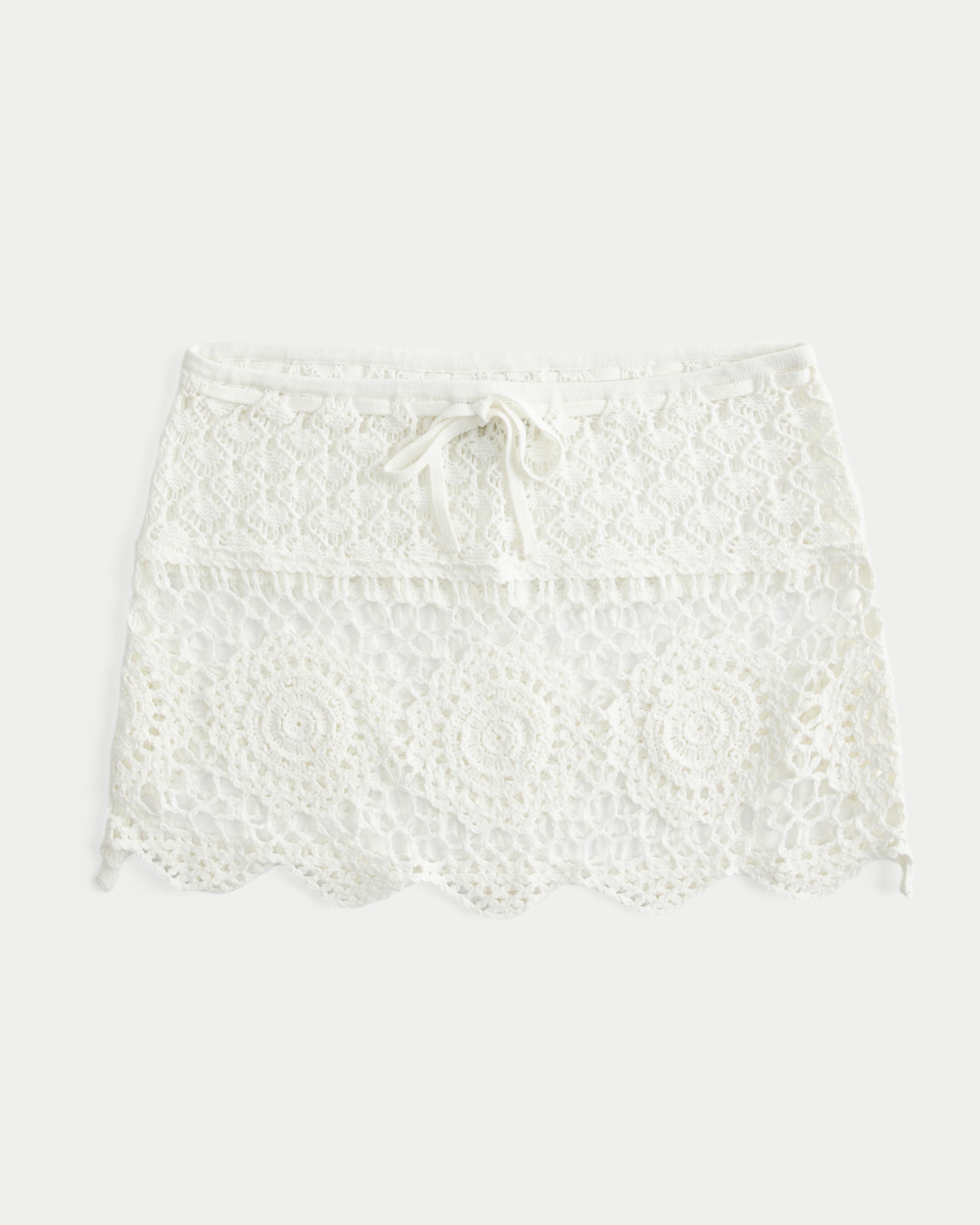 Crochet-Style Cover Up Skirt Product Image