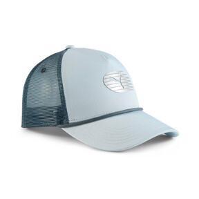 PUMA Long Run Women's Trucker Cap in Grey/Blue Product Image