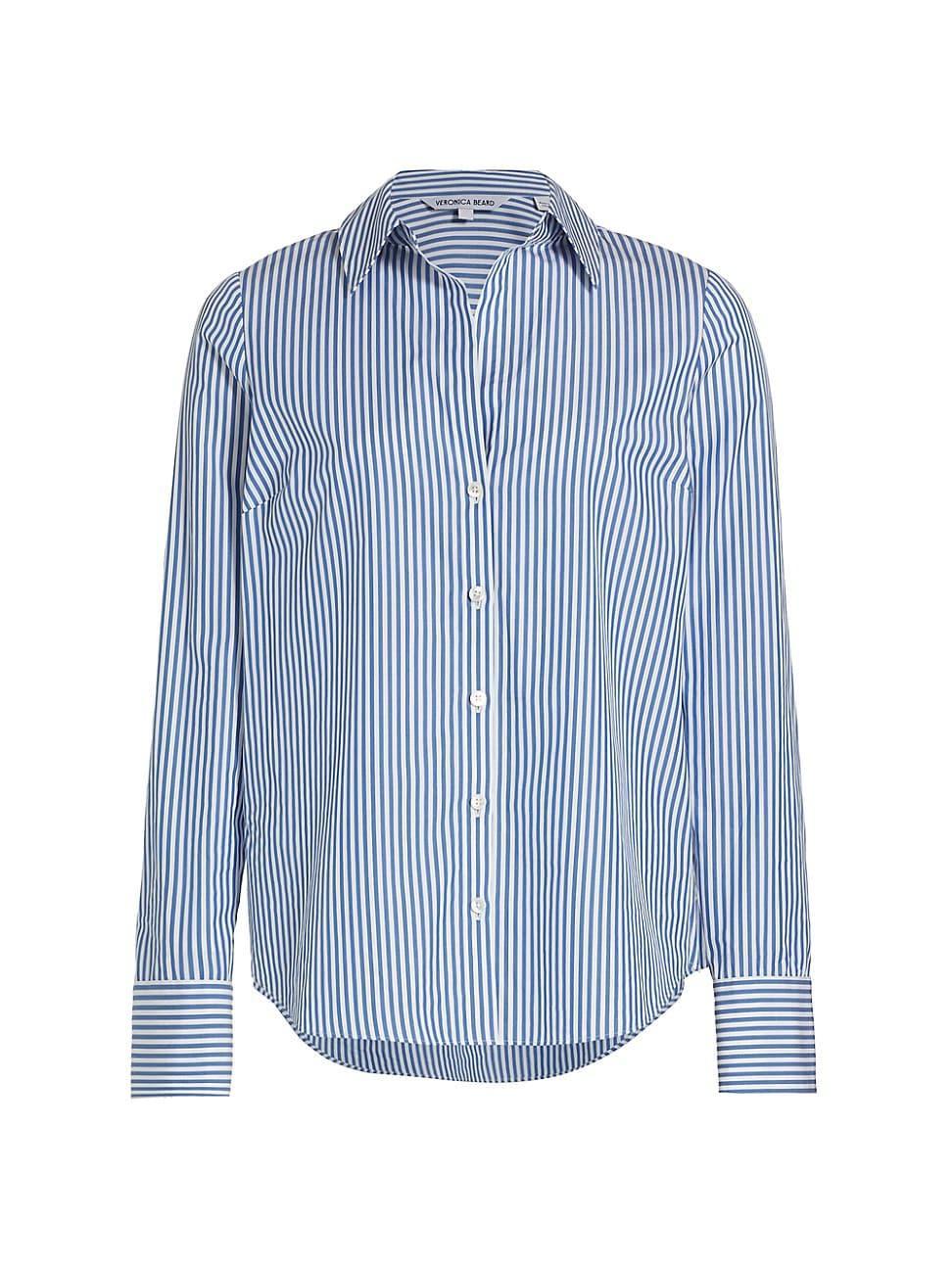 Womens Amelia Striped Button-Front Shirt product image