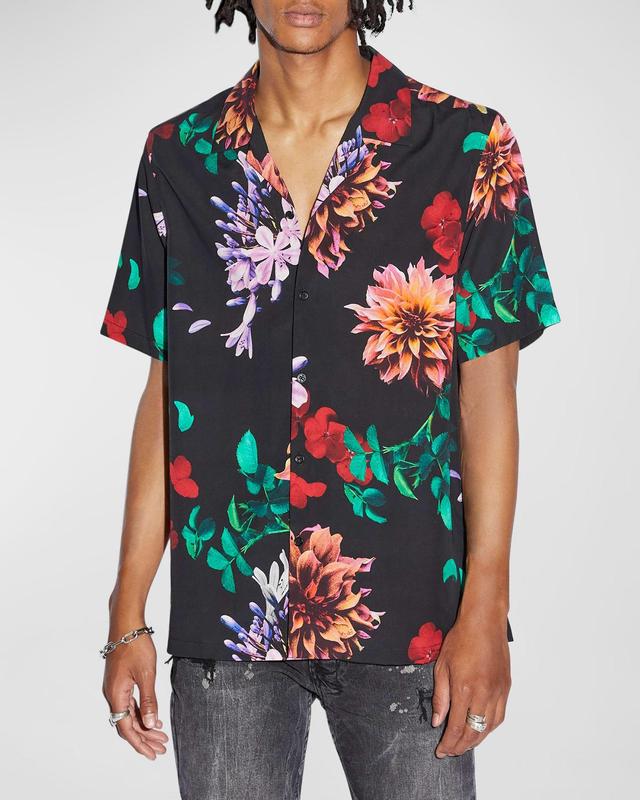 Mens Floral Tencel Camp Shirt Product Image