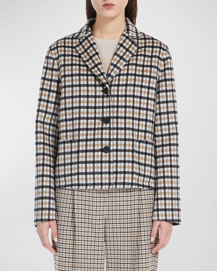 Gerona Check-Print Wool Jacket Product Image