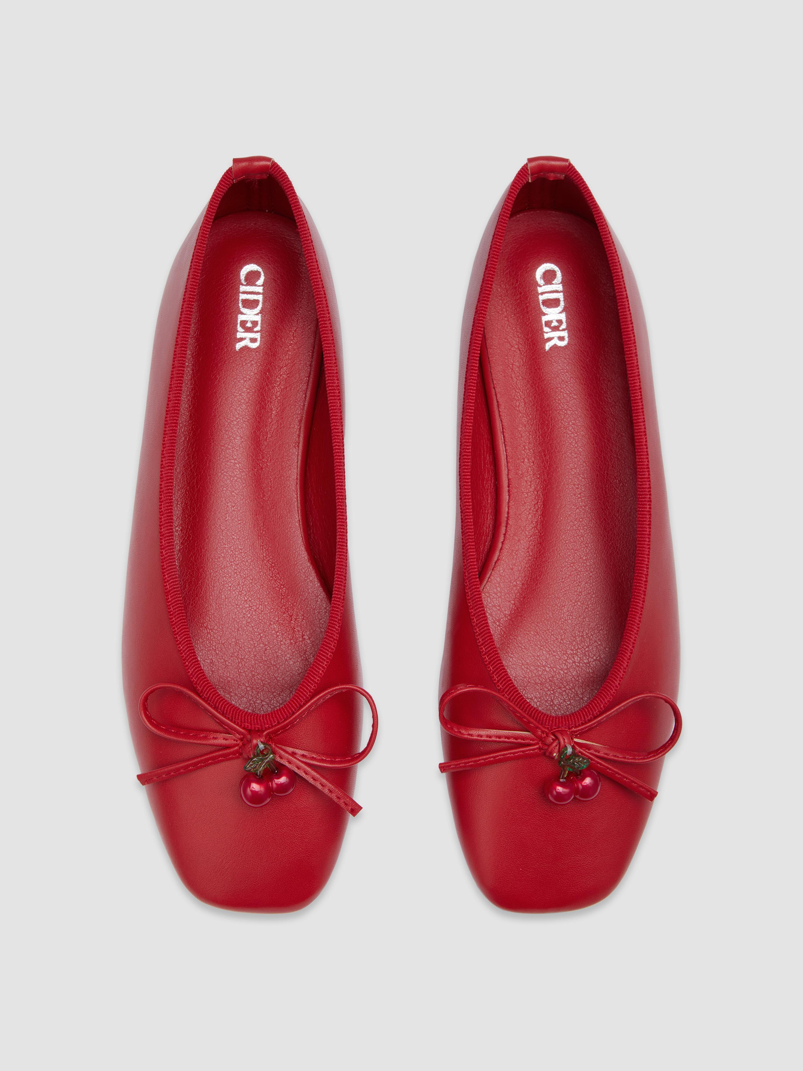 CHERRY BOWKNOT MARY JANE FLATS Product Image