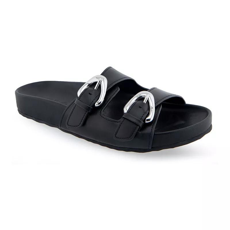 Aerosoles Link Womens Leather Slide Sandals Product Image