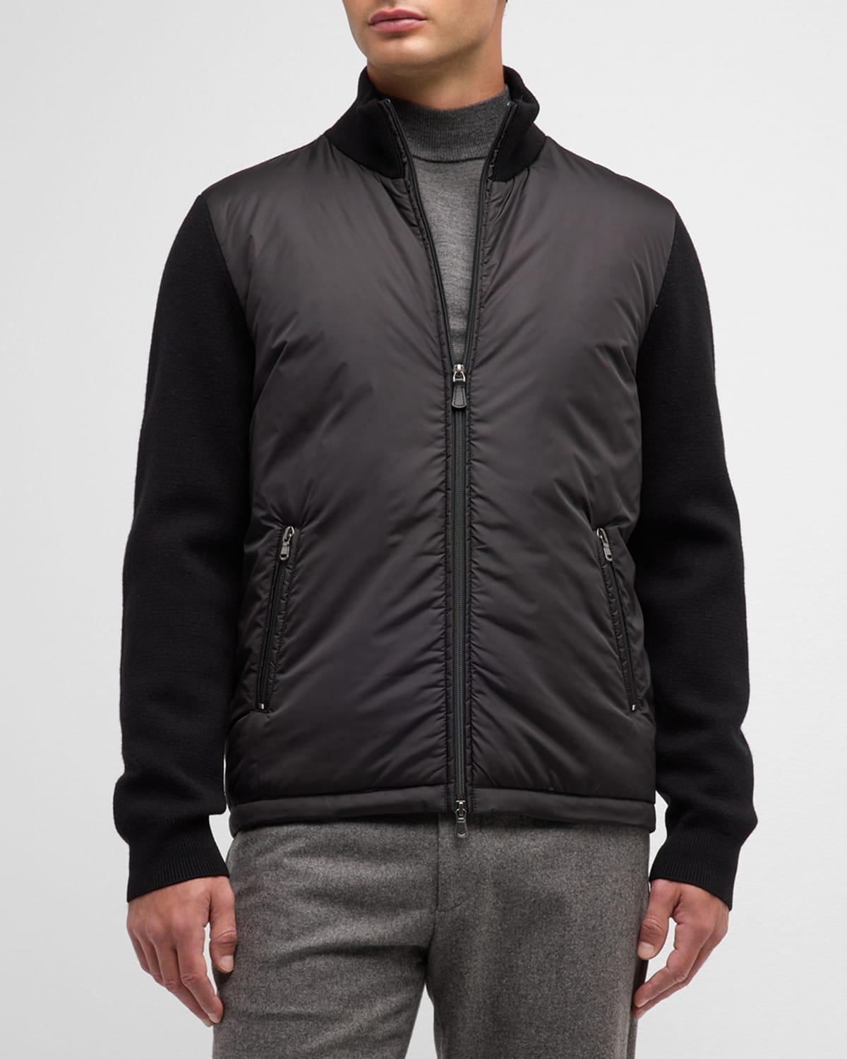 Mens Wool and Nylon Full-Zip Jacket Product Image