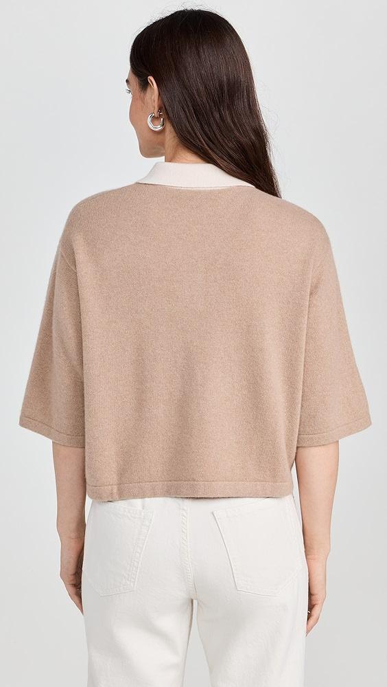 White + Warren Cashmere Cropped Polo | Shopbop Product Image