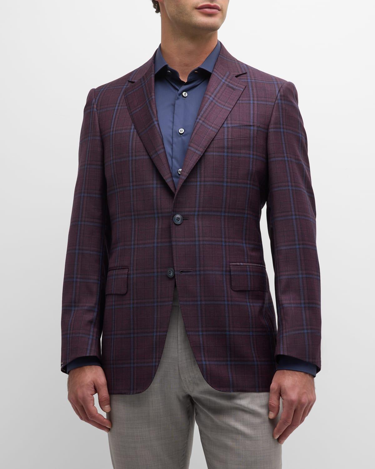 Mens Windowpane Wool Sport Coat Product Image