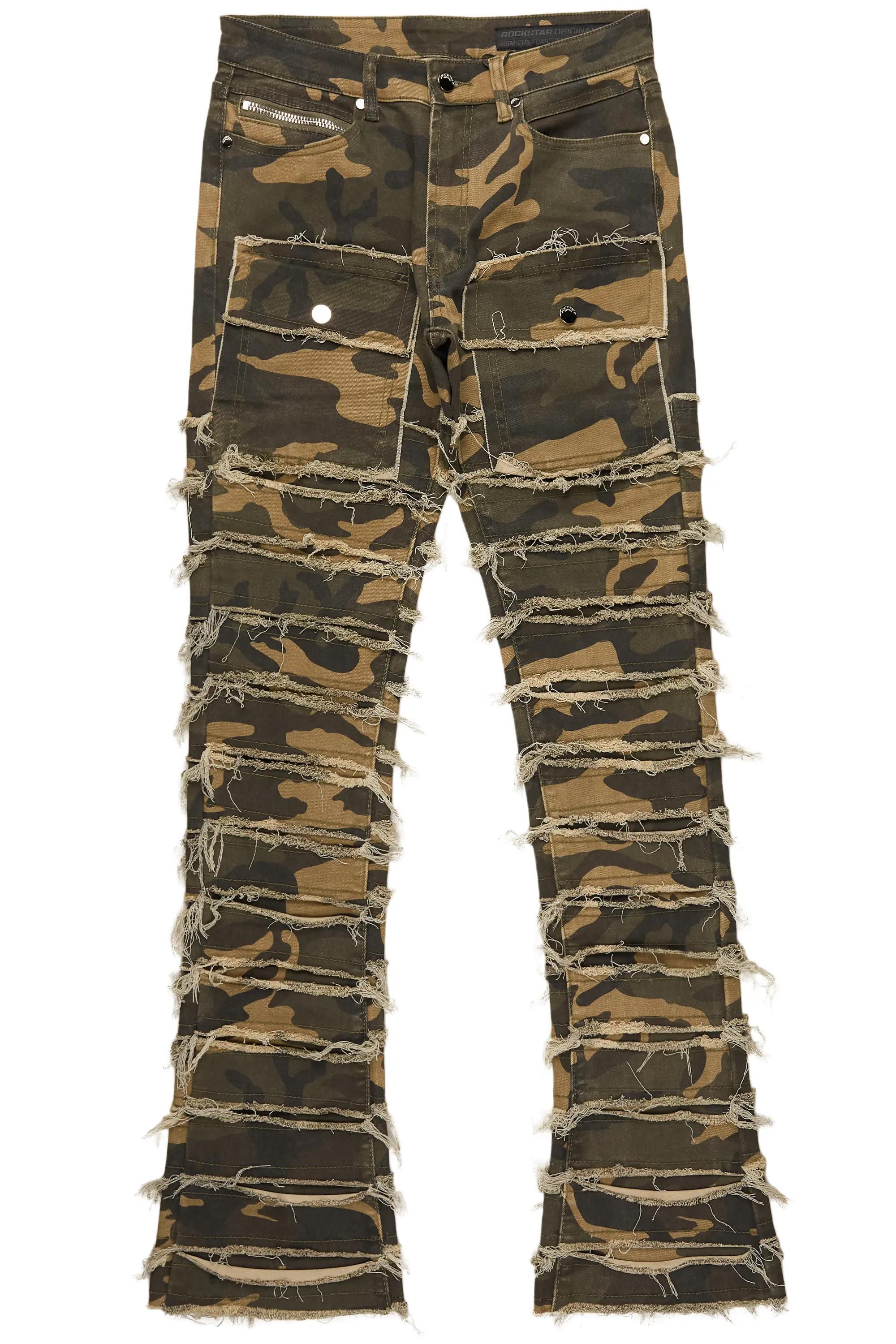 Kinby Camo Stacked Flare Jean Male Product Image