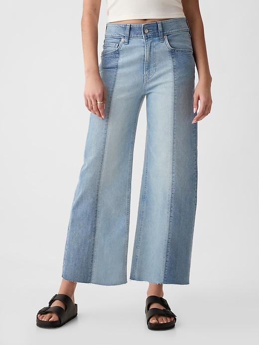 High Rise Stride Wide-Leg Ankle Jeans Product Image