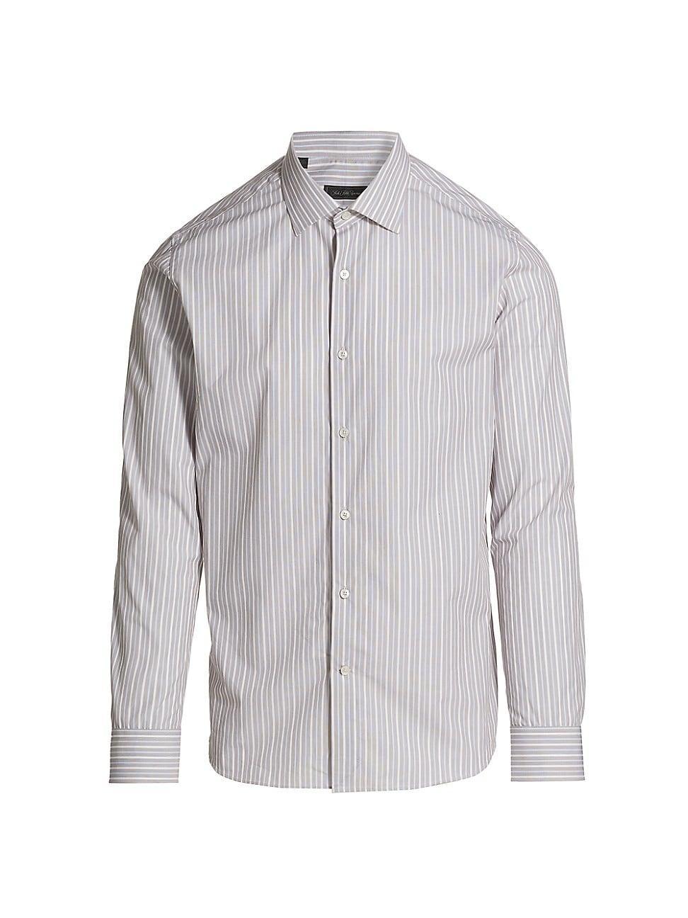 Mens COLLECTION Striped Cotton Button-Front Shirt Product Image