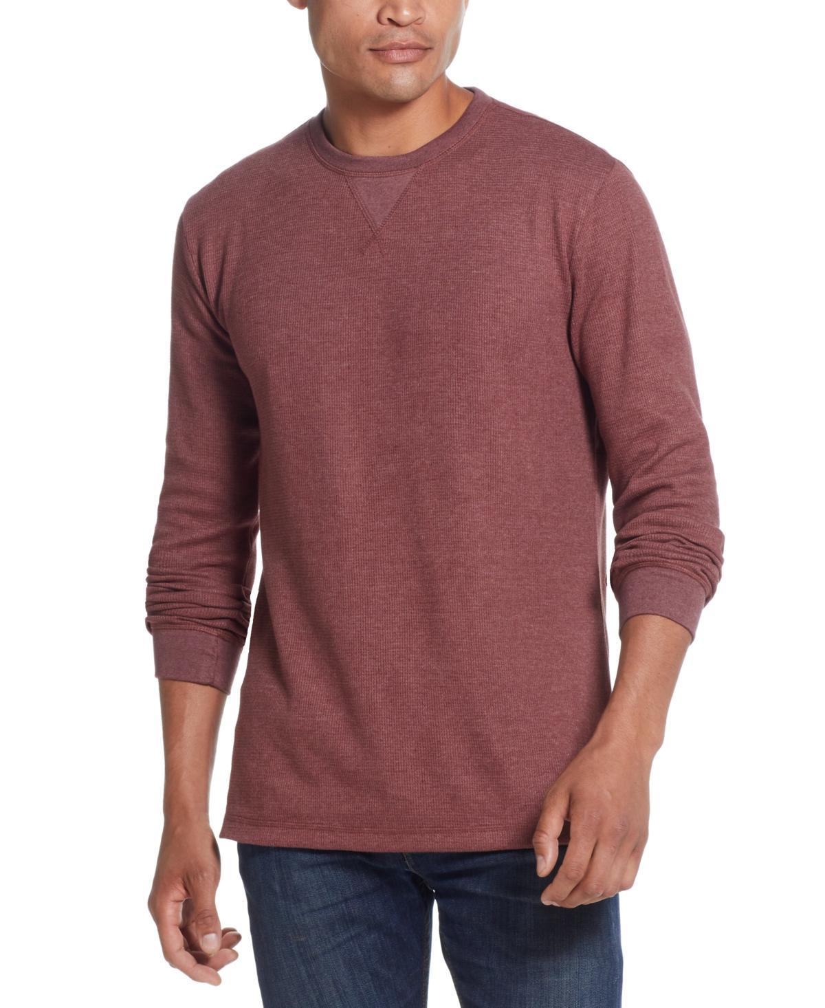 Weatherproof Vintage Mens Long Sleeved Waffle Crew Neck Shirt Product Image