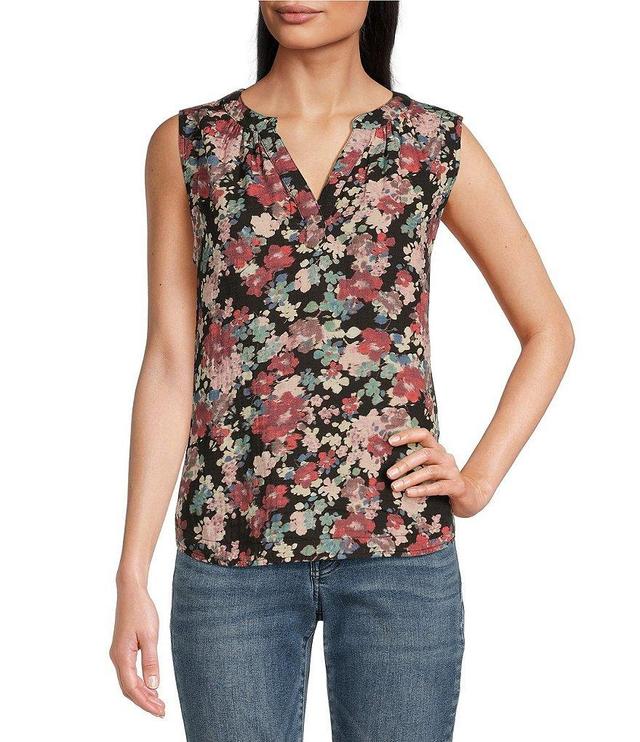 Lucky Brand Sleeveless V-Neck Popover Blouse Product Image