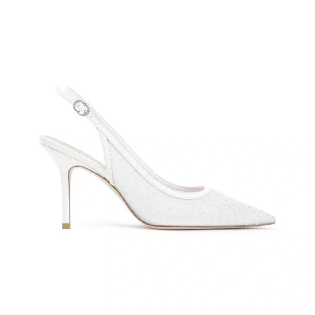 STUART WEITZMAN White Slingback Heels Product Image