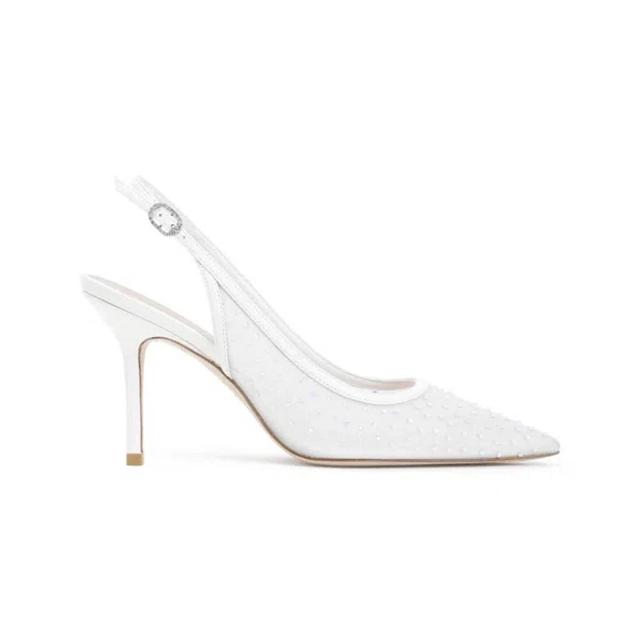 STUART WEITZMAN White Slingback Heels Product Image