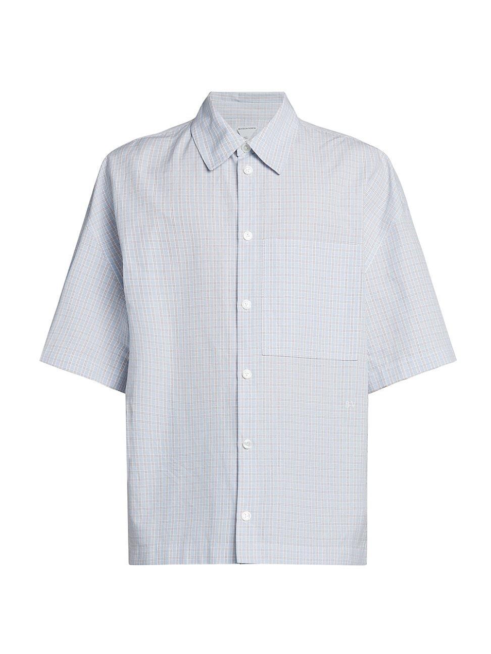 Mens Woven Check Short-Sleeve Shirt Product Image