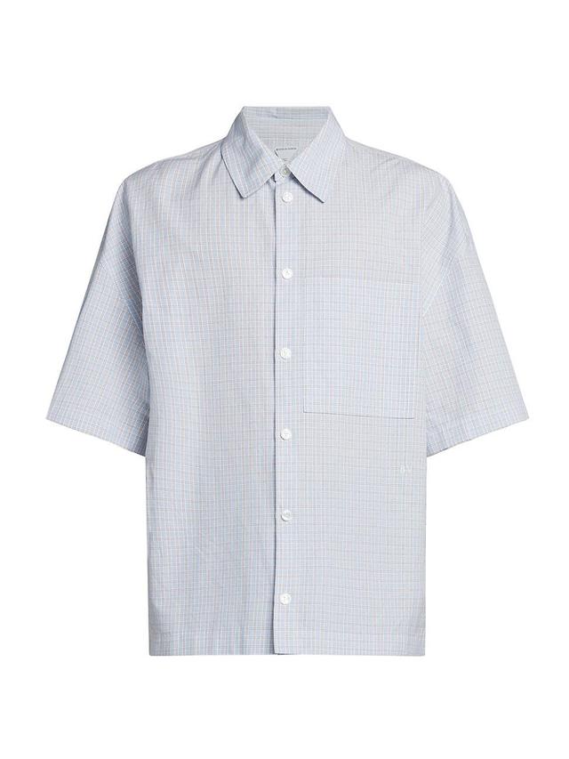 Mens Woven Check Short-Sleeve Shirt Product Image