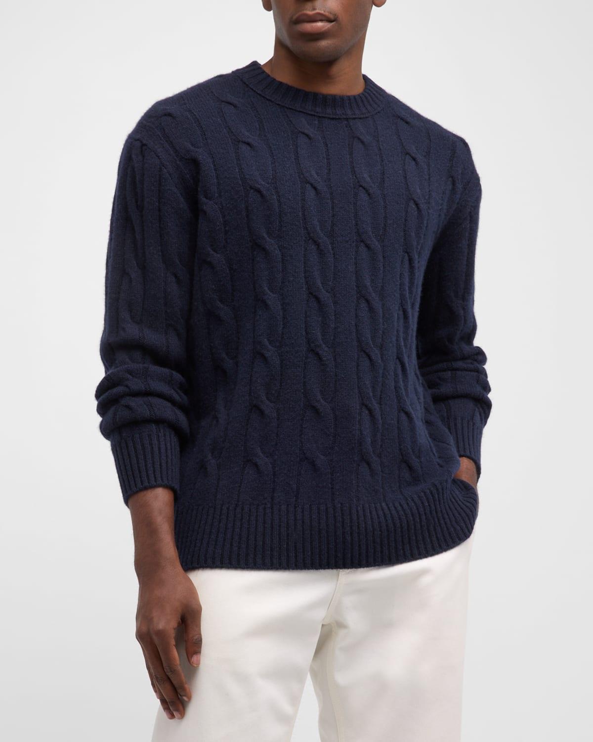 Mens Cable-Knit Cashmere Sweater Product Image