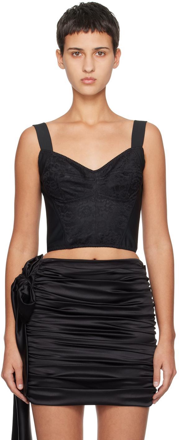 Black Corset Camisole In N0000 Nero Product Image