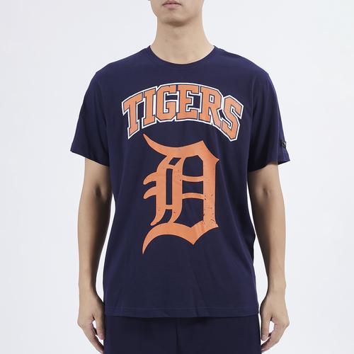 Pro Standard Mens Pro Standard Detroit Tigers GTP SJ T-Shirt - Mens Navy/Orange Product Image