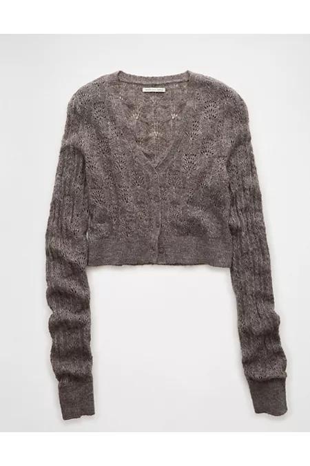 AE Wispy-Knit Cropped Cardigan Women's Product Image