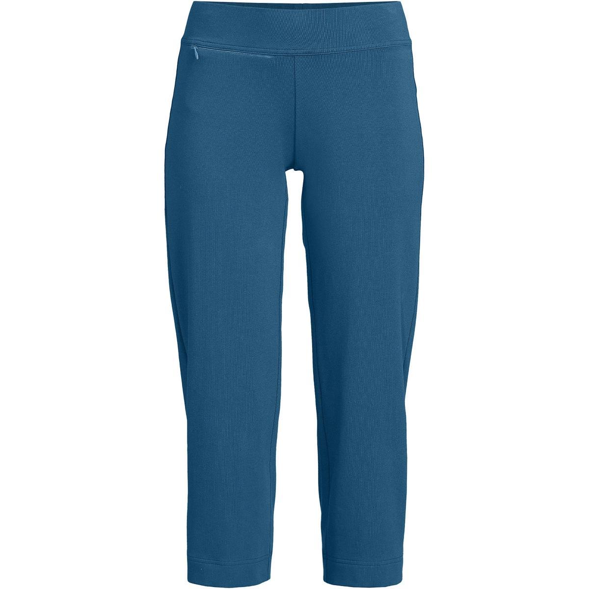 Womens Lands End Starfish Straight-Leg Pull-On Crop Pants Grey Heather Product Image