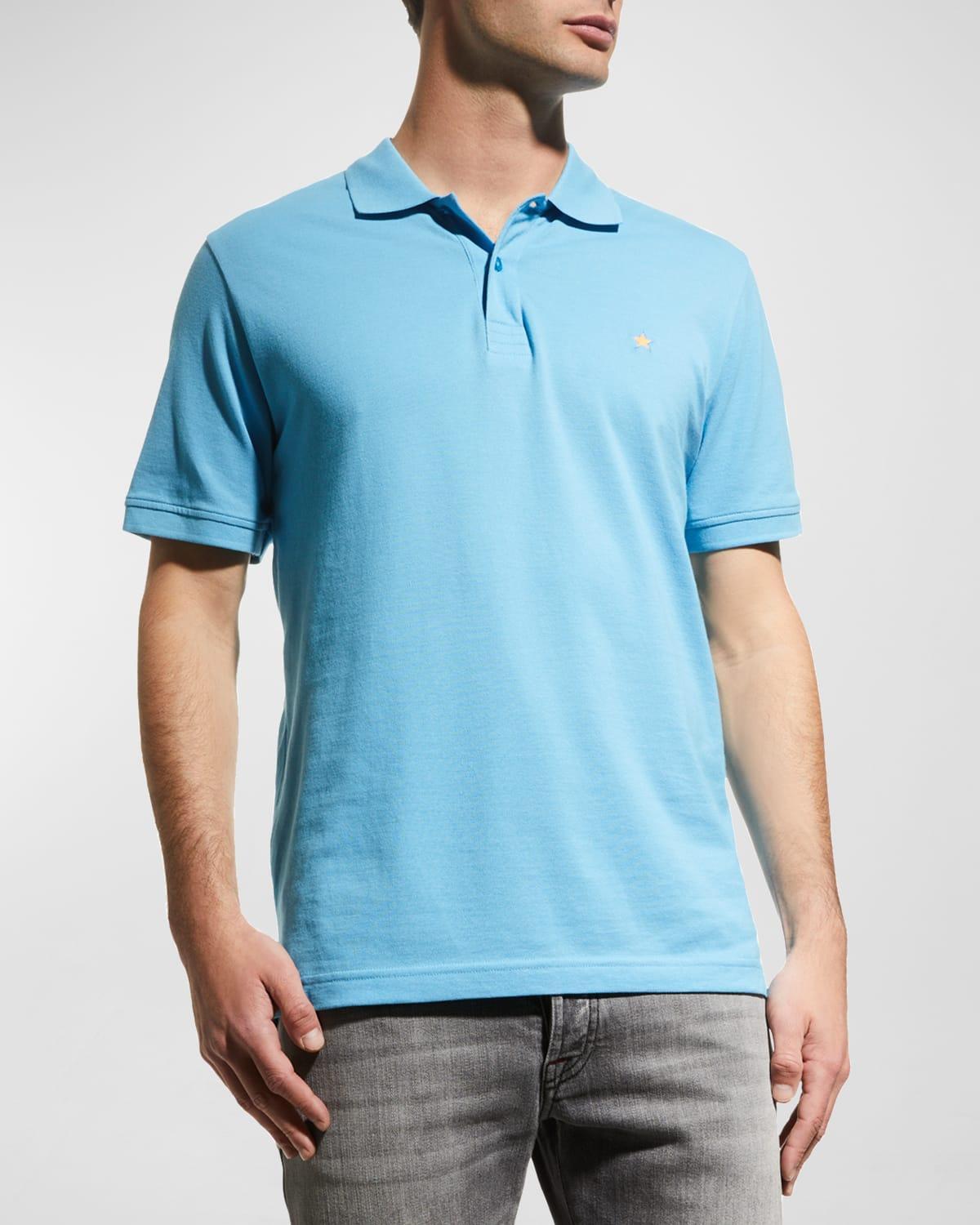 Jared Lang Mens EmboroideredStar Polo - Blue Product Image