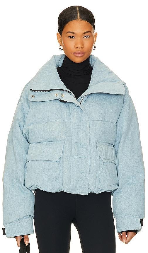 AGOLDE x Shoreditch Ski Club Nova Denim Puffer Blue. (also in ). Product Image