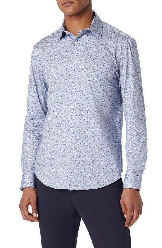 BUGATCHI Men's Ooohcotton James Floral Sport Shirt In Sage Product Image