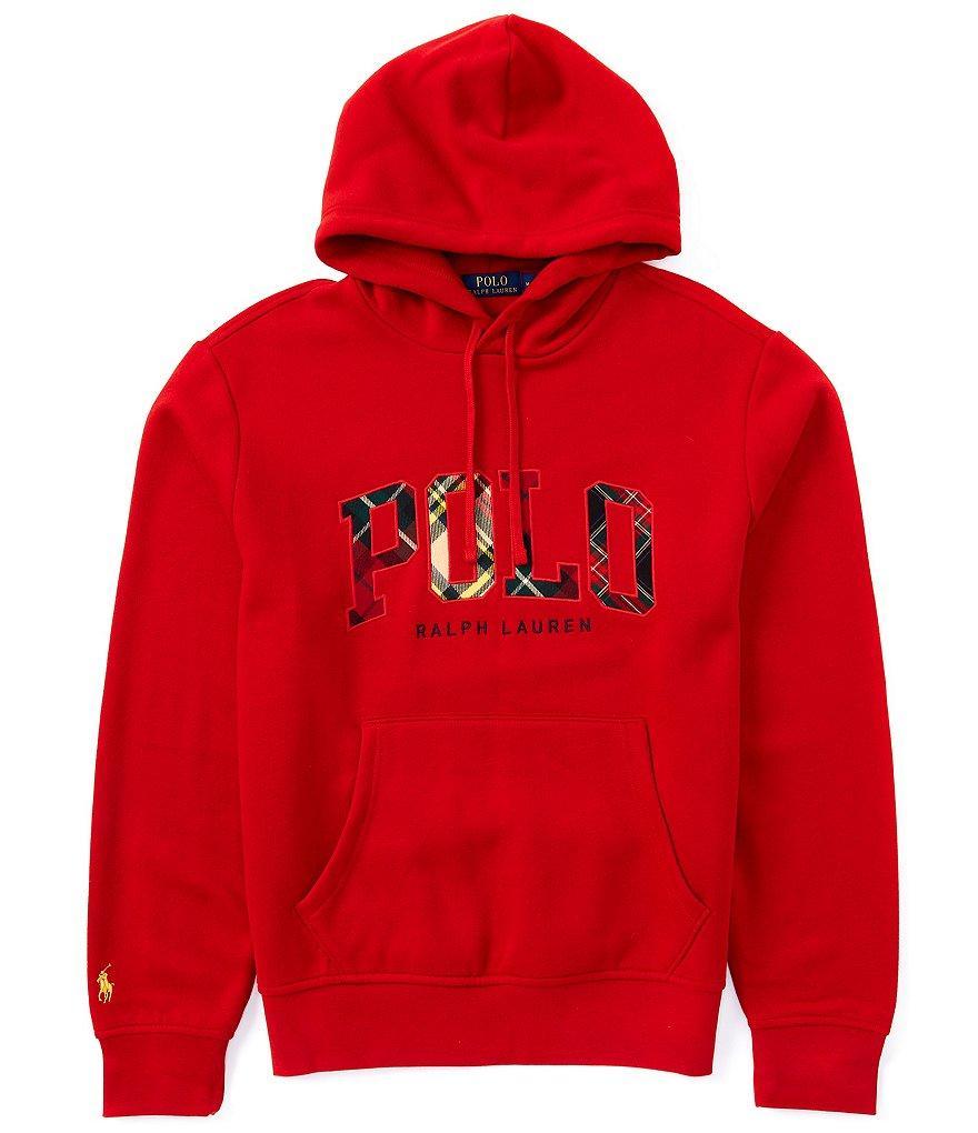 Polo Ralph Lauren RL Plaid Logo Fleece Hoodie Product Image