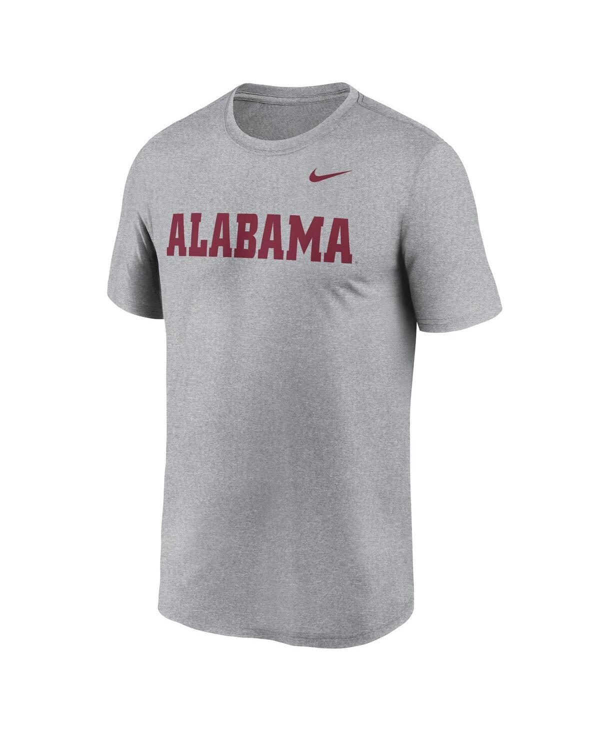 NIKE Men's Heather Gray Alabama Crimson Tide Primetime Evergreen Wordmark T-shirt In Grey Product Image