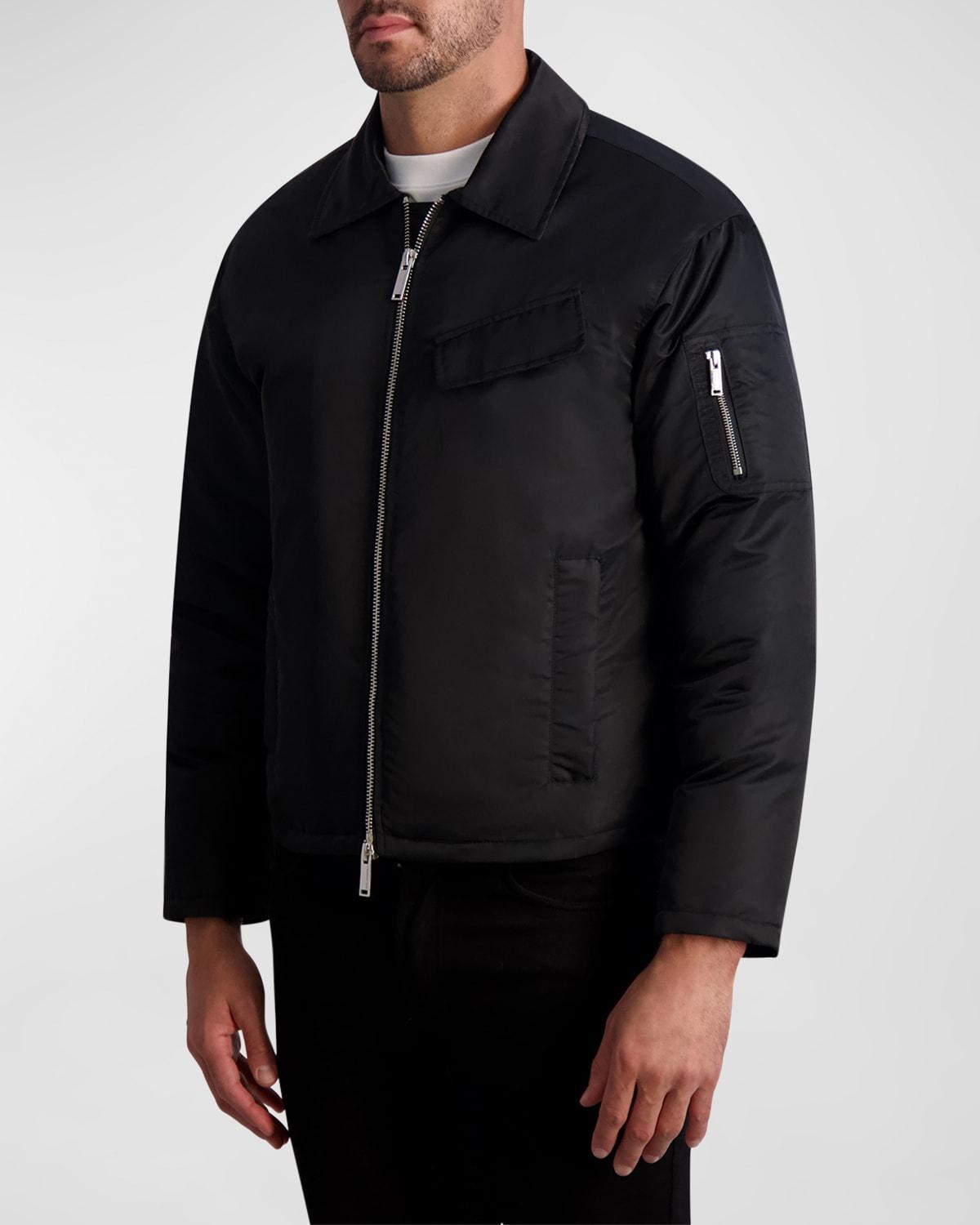 Mens Cropped Down Shirt Jacket Product Image