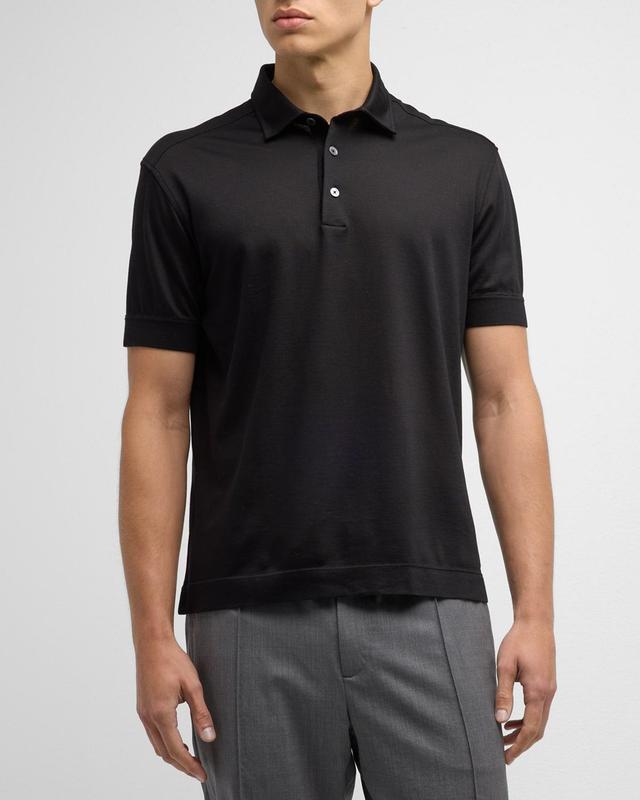 Mens Pique Polo Shirt Product Image