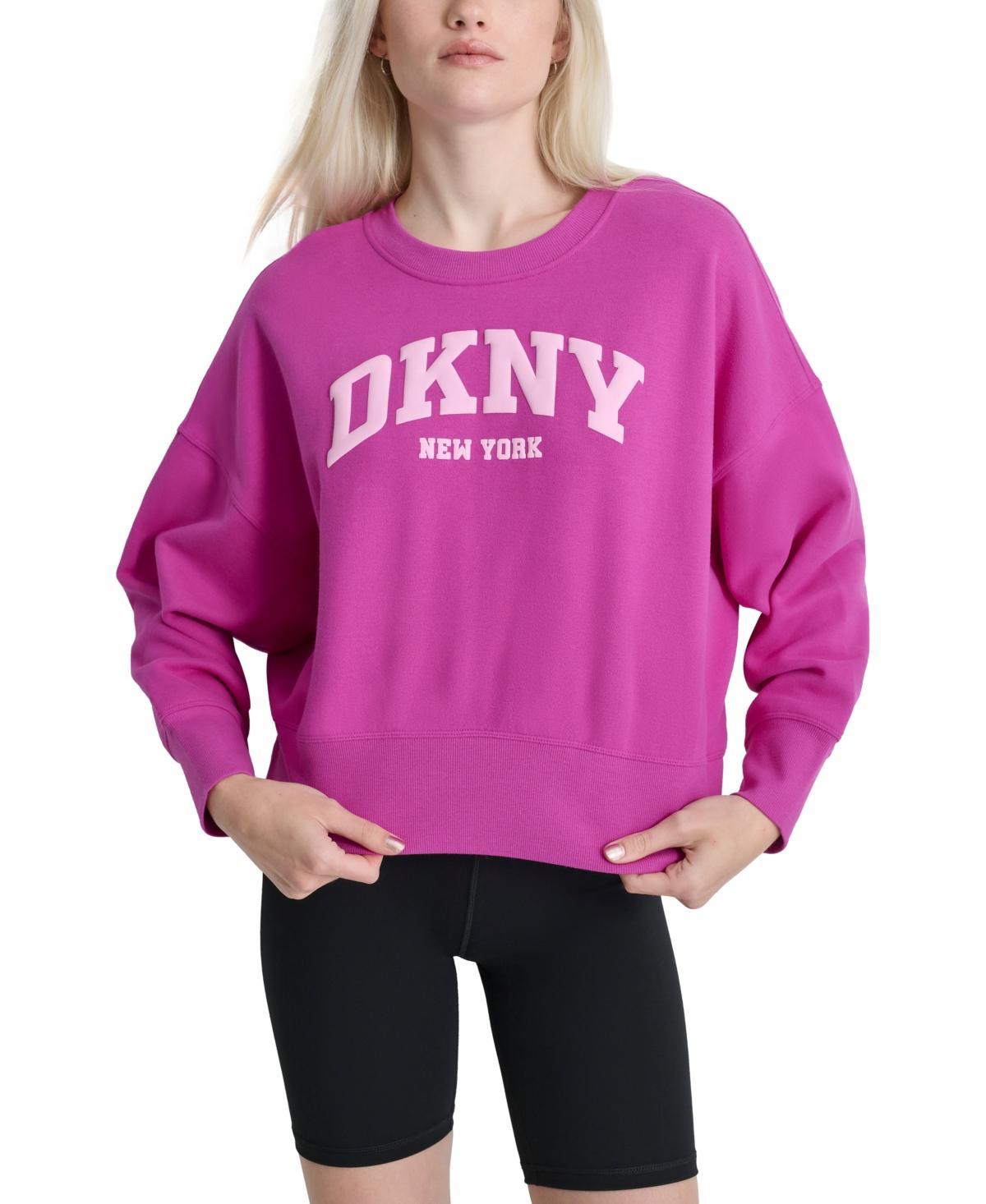 Dkny Sport Womens Varsity Puffed Logo Sweatshirt Product Image