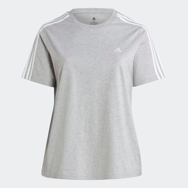 Essentials Slim 3-Stripes Tee (Plus Size) Product Image