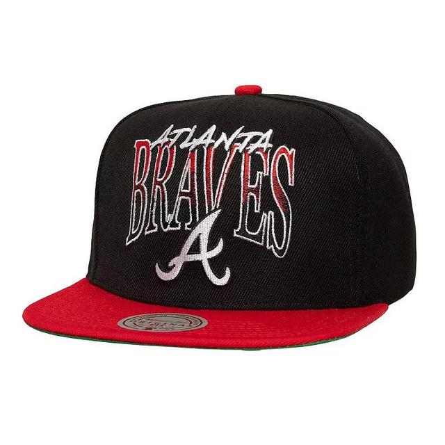 Mens Mitchell & Ness Atlanta Braves Rise Up Snapback Hat Product Image