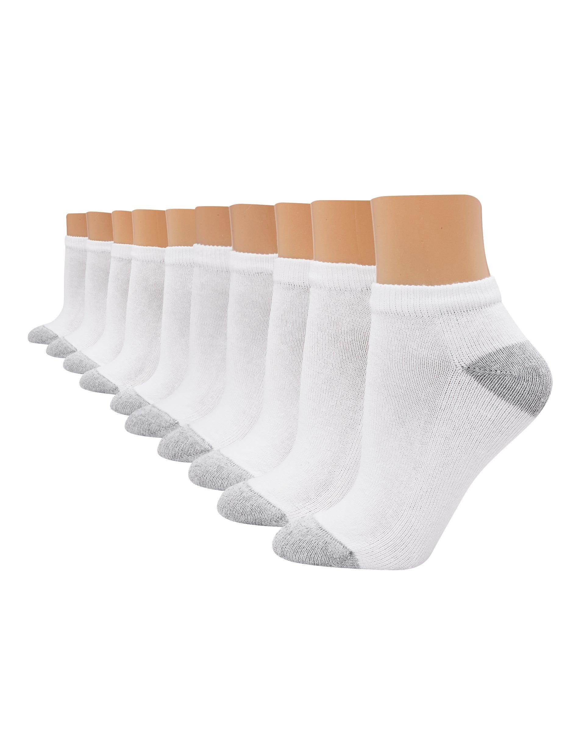 Hanes Womens Extended Size Cushioned 10pk Low Cut Socks 8-12 Product Image