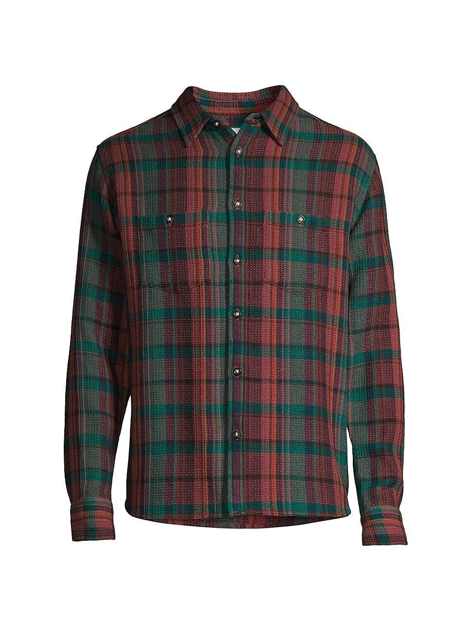 Mens Sefirot Ruby Waffle Madras Shirt Product Image