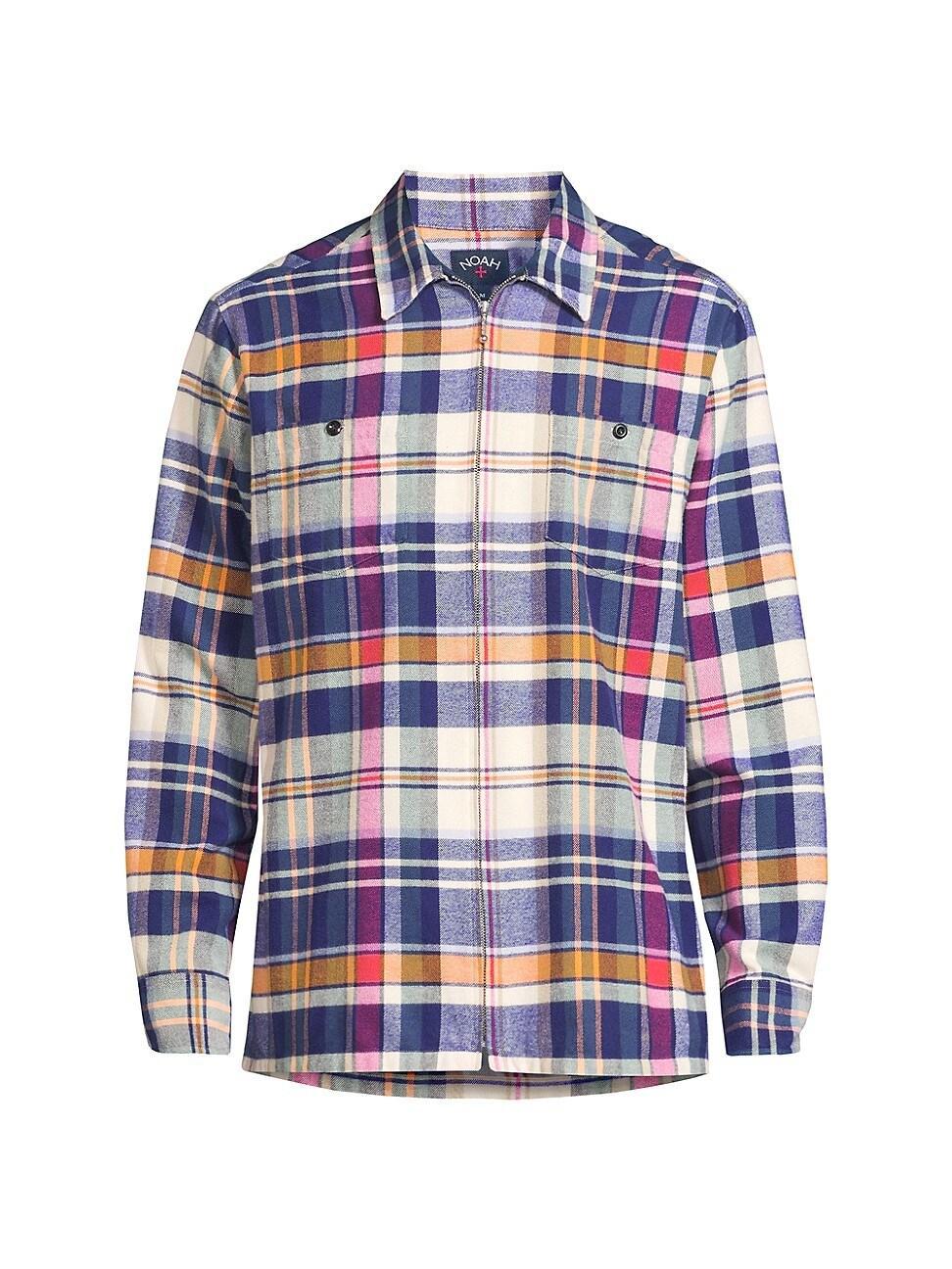 Mens Plaid Cotton Flannel Shirt Product Image